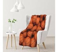 Hnnkloy Orange Basketball Ball,Soft Blanket for Couch Sofa Bed Warm Anti-Pilling Flannel Plush Throw Blanket 76 X 102 cm