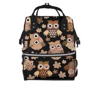 Hnnkloy Owls, Large Capacity Mummy Backpack Diaper Bag Travel Backpack for Outdoor