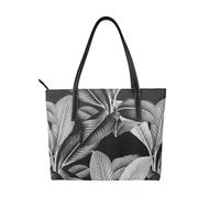 Hnnkloy Palm In Palm Black White,PU Leather Handbag Large Capacity Tote Bag Women's Shoulder Bag for Work Travel