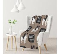Hnnkloy Papillon Dog Pattern,Soft Blanket for Couch Sofa Bed Warm Anti-Pilling Flannel Plush Throw Blanket 76 X 102 cm