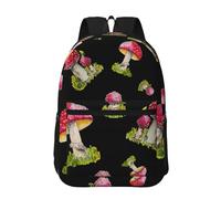 Hnnkloy Pattern Of Red Fly Agaric, 17 Inch Backpack With Pockets Casual Daypack Water Resistant School Bag