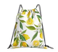 Hnnkloy Patterned Exotic Lemon Tree Branches Yummy Delicious, Drawstring Backpack Unisex Sport Gym Bag Casual Daypack Drawstring Sackpack