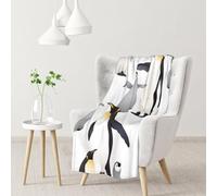 Hnnkloy Penguins,Soft Blanket for Couch Sofa Bed Warm Anti-Pilling Flannel Plush Throw Blanket 76 X 102 cm