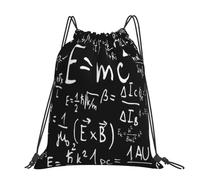 Hnnkloy Physics Formula Law E=Mc2, Drawstring Backpack Unisex Sport Gym Bag Casual Daypack Drawstring Sackpack