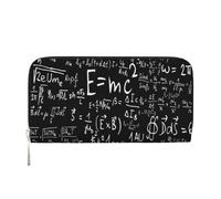 Hnnkloy Physics Formula Law E=Mc2, PU Leather Wallets Large Capacity Clutch Wallet for Men Women