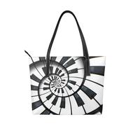 Hnnkloy Piano Keyboard,PU Leather Handbag Large Capacity Tote Bag Women's Shoulder Bag for Work Travel