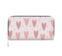 Hnnkloy Print Lovely Hearts Pattern, PU Leather Wallets Large Capacity Clutch Wallet for Men Women