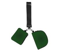 Hnnkloy Programmer Binary Circular Code, Outdoor Sports Wrist Bag, Portable Coin Purse, Dual Pouch Wristlet Wallets with Detachable Keychain