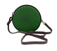 Hnnkloy Programmer Binary Circular Code, PU Leather Shoulder Bag, Round Crossbody Bag - Circle Purse for Women