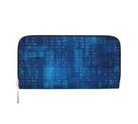 Hnnkloy Programmer Binary Code Blue, PU Leather Wallets Large Capacity Clutch Wallet for Men Women