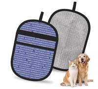 Hnnkloy Programmer Binary Computer Code Purple, 2 Pack Pet Hair Removal Gloves For Bed,Carpet,Clothes,Sofa,Static Grooming Glove For Dogs & Cats