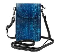 Hnnkloy Programmer Blue Binary Code, Cell Phone Purses For Women, Small Crossbody Bags - PU Leather Cellphone Wallet With Credit Card Slots