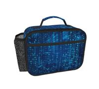 Hnnkloy Programmer Blue Binary Code, Portable Lunch Bag Durable Lunch Box Insulated Tote Bag Reusable Cooler Bag