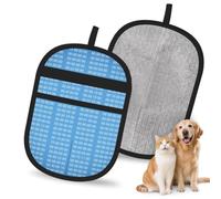 Hnnkloy Programmer Blue Binary Computer Code, 2 Pack Pet Hair Removal Gloves For Bed,Carpet,Clothes,Sofa,Static Grooming Glove For Dogs & Cats