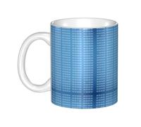 Hnnkloy Programmer Blue Binary Computer Code,Ceramic Mug Large Coffee Cup Suitable for Kitchen Restaurant Office Coffee Shop 330ml