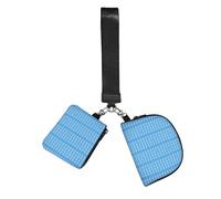 Hnnkloy Programmer Blue Binary Computer Code, Outdoor Sports Wrist Bag, Portable Coin Purse, Dual Pouch Wristlet Wallets with Detachable Keychain