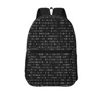 Hnnkloy Programmer Code Black Black, 17 Inch Backpack With Pockets Casual Daypack Water Resistant School Bag