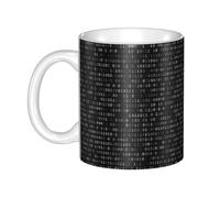 Hnnkloy Programmer Code Black Black,Ceramic Mug Large Coffee Cup Suitable for Kitchen Restaurant Office Coffee Shop 330ml