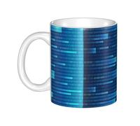 Hnnkloy Programmer Code Blue,Ceramic Mug Large Coffee Cup Suitable for Kitchen Restaurant Office Coffee Shop 330ml