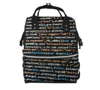 Hnnkloy Programmer Programming Code, Large Capacity Mummy Backpack Diaper Bag Travel Backpack for Outdoor