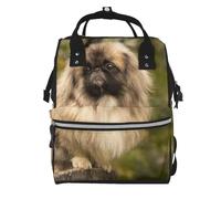 Hnnkloy Pug Dog Printed, Large Capacity Mummy Backpack Diaper Bag Travel Backpack for Outdoor