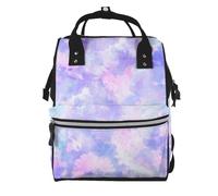 Hnnkloy Purple Pastel Tie Dye, Large Capacity Mummy Backpack Diaper Bag Travel Backpack for Outdoor