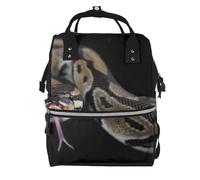 Hnnkloy Python Snake, Large Capacity Mummy Backpack Diaper Bag Travel Backpack for Outdoor