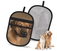 Hnnkloy Rhodesian Ridgeback, 2 Pack Pet Hair Removal Gloves For Bed,Carpet,Clothes,Sofa,Static Grooming Glove For Dogs & Cats