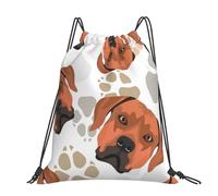 Hnnkloy Rhodesian Ridgeback With Love, Drawstring Backpack Unisex Sport Gym Bag Casual Daypack Drawstring Sackpack