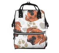 Hnnkloy Rhodesian Ridgeback With Love, Large Capacity Mummy Backpack Diaper Bag Travel Backpack for Outdoor