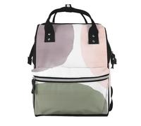 Hnnkloy Rose Grape & Sage Modern Watercolor Circles, Large Capacity Mummy Backpack Diaper Bag Travel Backpack for Outdoor