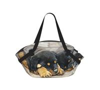 Hnnkloy Rottweiler Sleeping Dogs Pets Puppies Small,Portable Camping Mat Multifunctional Foldable Picnic Blanket As Camping Tote Bag For Traveling