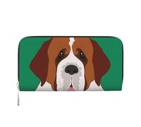 Hnnkloy Saint Bernard Dog, PU Leather Wallets Large Capacity Clutch Wallet for Men Women