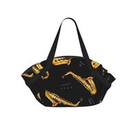 Hnnkloy Saxophone And Music,Portable Camping Mat Multifunctional Foldable Picnic Blanket As Camping Tote Bag For Traveling