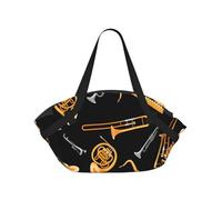 Hnnkloy Saxophone Trombone Lover Music,Portable Camping Mat Multifunctional Foldable Picnic Blanket As Camping Tote Bag For Traveling