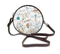 Hnnkloy Science Lab Education Biology Chemistry, PU Leather Shoulder Bag, Round Crossbody Bag - Circle Purse for Women