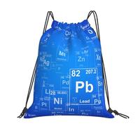 Hnnkloy Science Teacher Funny Elements Periodic Table, Drawstring Backpack Unisex Sport Gym Bag Casual Daypack Drawstring Sackpack