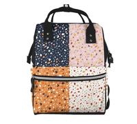 Hnnkloy Seamless Vector Terrazzo Patterns, Large Capacity Mummy Backpack Diaper Bag Travel Backpack for Outdoor