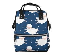 Hnnkloy Sheep On A Starry Sky, Large Capacity Mummy Backpack Diaper Bag Travel Backpack for Outdoor
