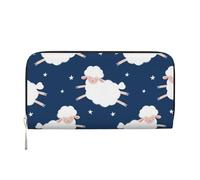 Hnnkloy Sheep On A Starry Sky, PU Leather Wallets Large Capacity Clutch Wallet for Men Women