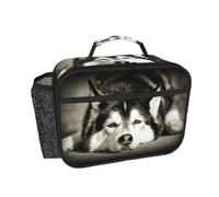 Hnnkloy Siberian Husky, Portable Lunch Bag Durable Lunch Box Insulated Tote Bag Reusable Cooler Bag