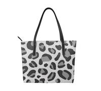 Hnnkloy Snow Leopard Print,PU Leather Handbag Large Capacity Tote Bag Women's Shoulder Bag for Work Travel