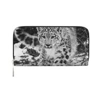 Hnnkloy Snow Leopard, PU Leather Wallets Large Capacity Clutch Wallet for Men Women