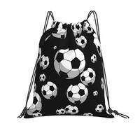 Hnnkloy Soccer Ball, Drawstring Backpack Unisex Sport Gym Bag Casual Daypack Drawstring Sackpack