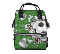 Hnnkloy Soccer Ball Holes Design, Large Capacity Mummy Backpack Diaper Bag Travel Backpack for Outdoor