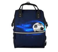 Hnnkloy Soccer Ball On Fire, Large Capacity Mummy Backpack Diaper Bag Travel Backpack for Outdoor