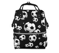 Hnnkloy Soccer, Large Capacity Mummy Backpack Diaper Bag Travel Backpack for Outdoor