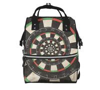 Hnnkloy Spiral Dart Board Droste, Large Capacity Mummy Backpack Diaper Bag Travel Backpack for Outdoor