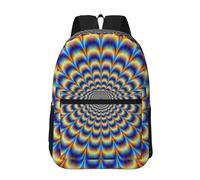 Hnnkloy Spiral Optical Illusion Gif, 17 Inch Backpack With Pockets Casual Daypack Water Resistant School Bag