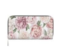 Hnnkloy Spring Season Pink Flowers Floral, PU Leather Wallets Large Capacity Clutch Wallet for Men Women